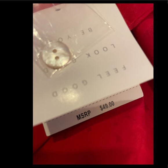 True Beauty by Emme sheer floral blouse red ; 18 - Picture 8 of 12